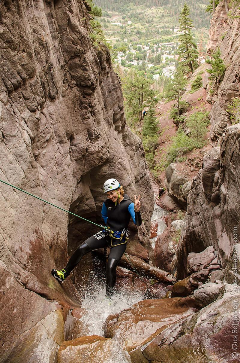 Canyoning in Cascade Creek in Ouray, Colorado