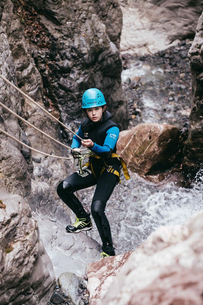 Canyoning in Portland Creek in Ouray, Colorado