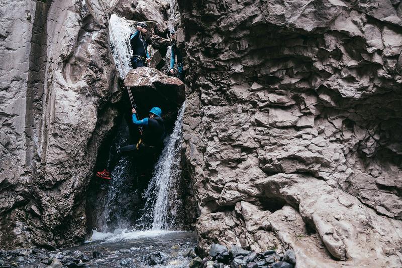 a photo of a person going canyoning in Ouray Colorado